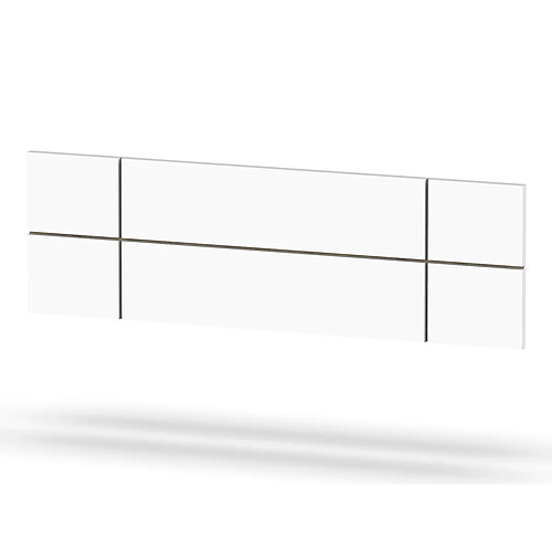 Pegane Tête de lit adulte coloris Blanc / Cambrian - Hauteur 50 x Longueur 160 x Profondeur 3.2 cm