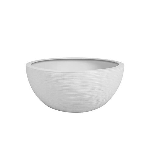 Pot de fleurs vasque en plastique Graphit UP blanc cérusé - Ø 30 cm - Eda