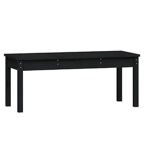 Maison Chic Banc de jardin | Banquette de jardin | Chaise Relax noir 109x44x45 cm bois massif de pin -MN98947