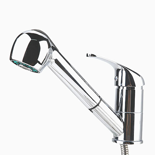 ComfortXL Robinet d'évier de cuisine à eau froide à sortie d'eau (argent chromé