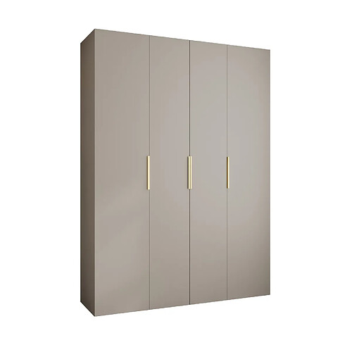 Abiks Meble Armoire à portes battantes Como 4 245,5/180/40 4 portes (cachemire/doré)