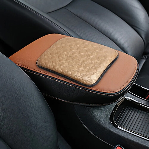 Wewoo Universel Confortable Automobile Accoudoir Tapis or De Voiture Accoudoirs Couverture Véhicule Centre Console Bras Reste Siège Boîte Doux Coussin, Taille: 29.5 * 21 cm