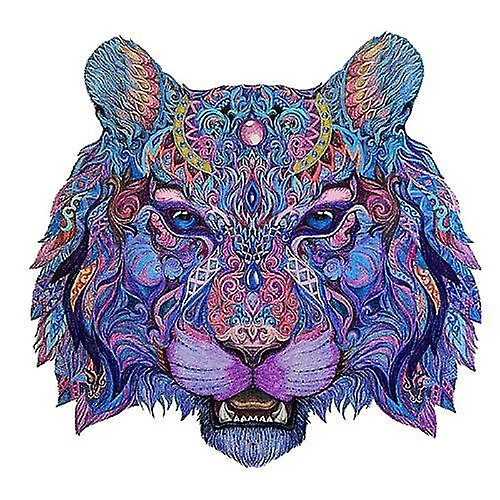 Universal Puzzle en bois tigre 3D pour les cadeaux de décoration de la maison pour les adultes et les enfants.