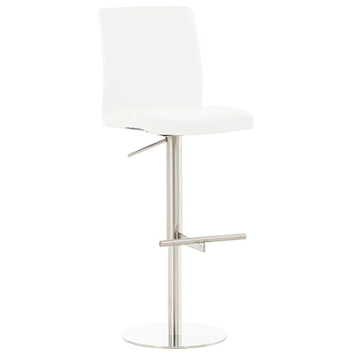 Non Tabouret de bar Cadiz simili cuir acier inoxydable