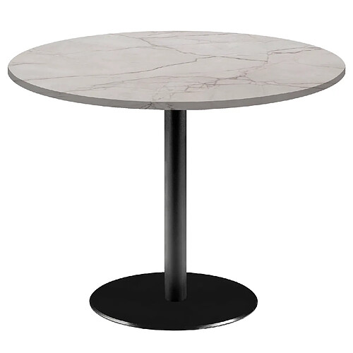 Restootab Table Ø120cm - modèle Rome marbre yule