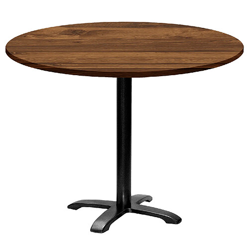 Restootab Table ronde Ø110cm - modèle Bazila chêne hunton