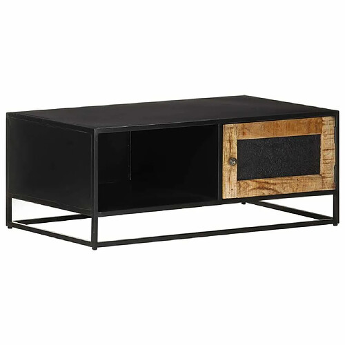 Maison Chic Table basse,Table Console Table d'appoint, Table pour salon 90x50x35 cm Bois de manguier brut -MN66320