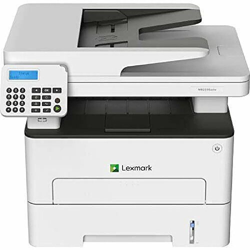 Lexmark MB2236ADW 4-in-1 Monolaser-Multifunktionsgerät (Drucker, Kopierer, Scanner, Fax, WLAN, LAN, bis zu 34 S./Min., autom. beidseitiger Druck) schwarz/grau