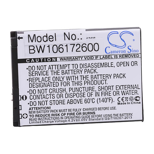 vhbw Batterie remplacement pour Sagem 287144366, 287144386, SA1A-SN2, SA1-SN1, SA6M-SN3, SA7A-SN1 pour smartphone (750mAh, 3,7V, Li-ion)