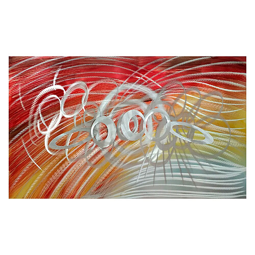 Tableau Peinture Abstraite Kuatéh Serpentin 100x60 cm Huile sur Toile d'Aluminium