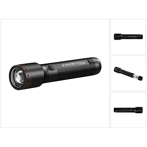 Ledlenser P7R Core LED Lampe de poche 1400 lm IP68 Noir + 1x Batterie + Câble de chargement ( 502181 )