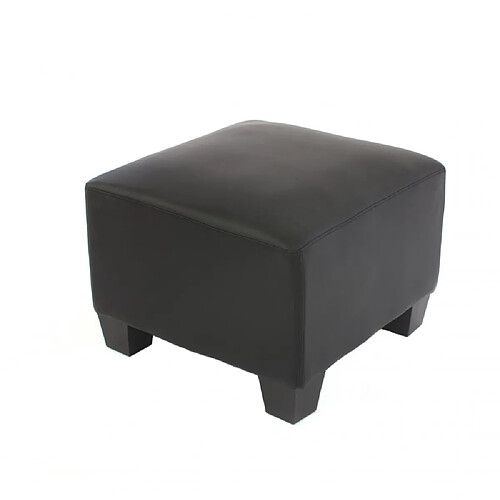 Mendler Canapé-élément pouf repose-pied Lyon, modulaire, simili-cuir ~ noir