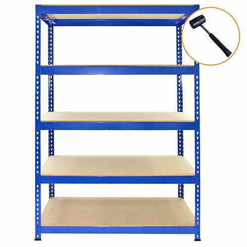 Monstershop Etagère Bleue en Acier 120 x 50 x 180cm - Q-Rax