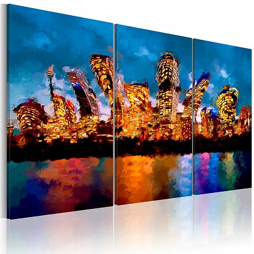 Paris Prix Tableau Imprimé 3 Panneaux Mad City 60 x 90 cm