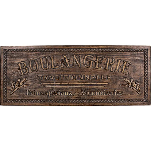 Antic Line Creations Plaque décorative en bois Boulangerie 108 x 42 cm.