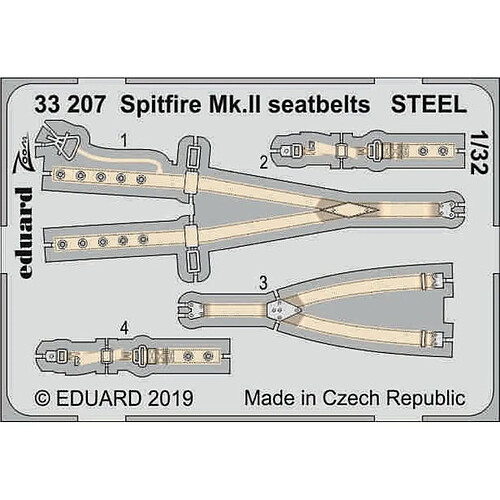 Spitfire Mk.II seatbelts STEEL f.Revell - 1:32e - Eduard Accessories