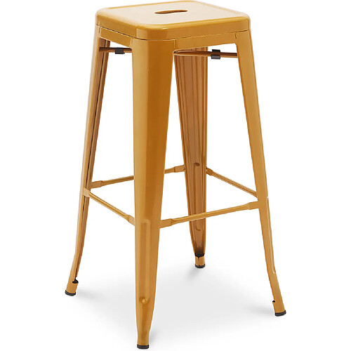 ICONIK INTERIOR Tabouret de bar - Design industriel - 76cm - Nouvelle édition- Stylix Doré