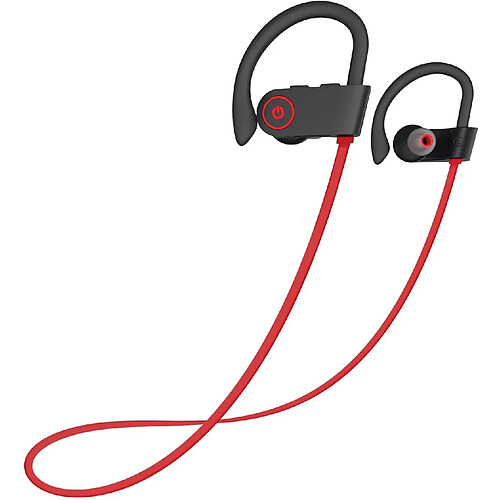 Casque Bluetooth, étanche IPX7 sans fil pour course à pied avec micro et écouteurs intra-auriculaires jusqu'à 10 heures de batterie avec suppression du bruit pour la course à pied.