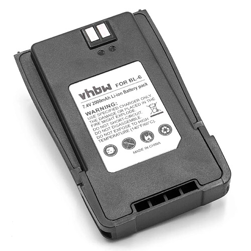 vhbw Li-Ion batterie 2000mAh (7.4V) pour téléphone portable mobil smartphone Baofeng UV-6, UV-6R