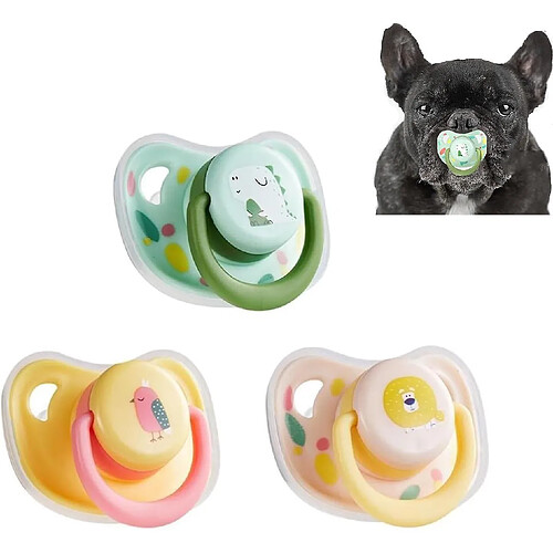 Tétine en silicone pour chien de compagnie, sucette pour chiot 3pcs pour petits chiens, jouet à mâcher pour sucette pour chien, tétine pour chatons, tétine pour chatons