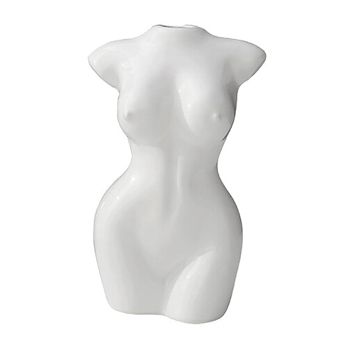 Corps Féminin Vase à Fleurs Sculpture De Corps Féminin Cadeaux De Décoration Intérieure Blanc