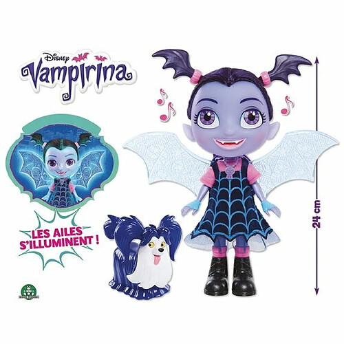 Ludendo Vampirina - Vampirinia Bat-Poupée 24 cm avec ailes lumineuses et sons