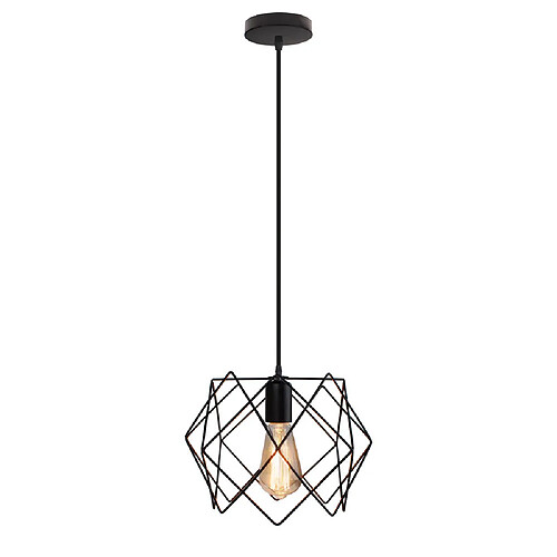 Stoex Vintage Lustre Suspension en Métal Fer Luminaire E27 Edison Corde Ajustable Lamp