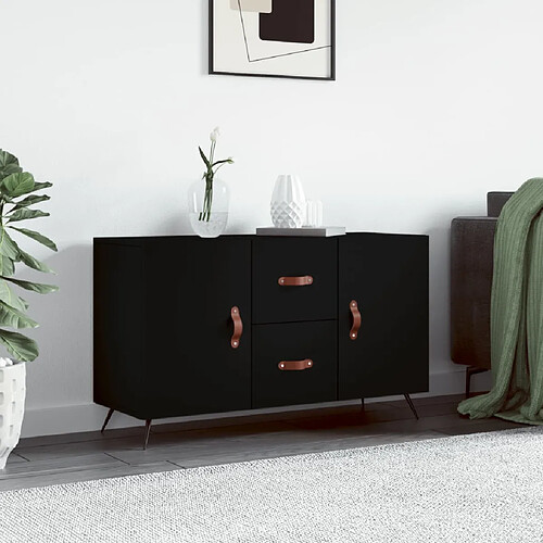 vidaXL Buffet noir 100x36x60 cm bois d'ingénierie