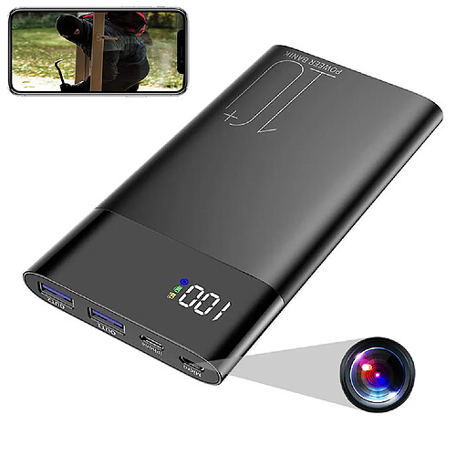 Batterie Caméra Éspion Full HD 1080p Vision Nocturne Détection De Mouvement + SD 64Go YONIS