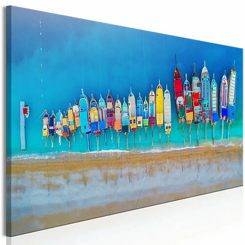 Paris Prix Tableau Imprimé Colourful Boats Narrow 50 x 150 cm