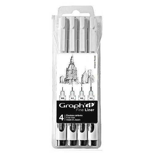 Graph It Set 6 Fine liners noirs Graph'It