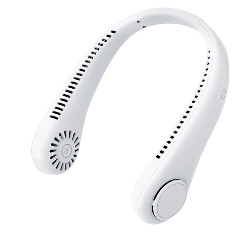 Brand 0 Ventilateur De Cou Suspendu Sans Feuilles Portable Mini Tour De Cou De Refroidissement Blanc électrique