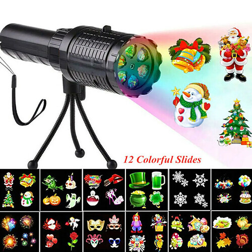 Universal Lumière de projecteur de Noël LED lumière de fête de Noël de paysage de jardin laser mobile(Le noir)