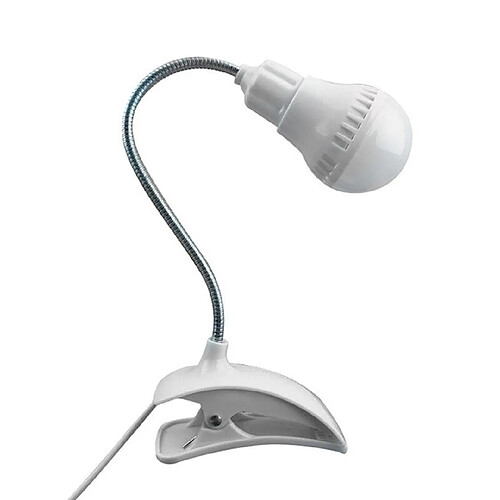 Wewoo Lampe de bureau avec clip de lecture USB pour protection des yeux créative blanc