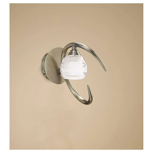 Luminaire Center Applique murale Loop avec interrupteur 1 Ampoule G9 ECO, laiton antique