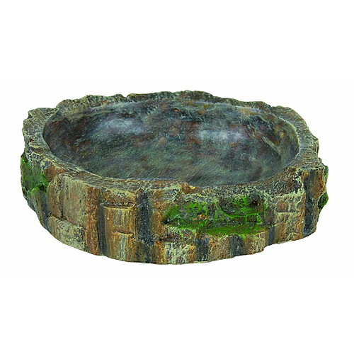 Trixie Reptile Décoration de forêt tropicale d'eau et de nourriture Bol, 13 x 3.5 x 11 cm