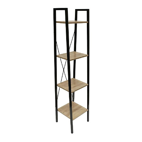 The Home Deco Factory Etagère 4 tablettes en bois et métal Savannah 34 cm.