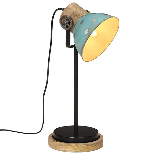 vidaXL Lampe de bureau 25 W bleu délavé 17x17x50 cm E27