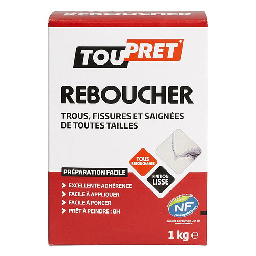 Enduit rebouchage Toupret Boîte 1kg