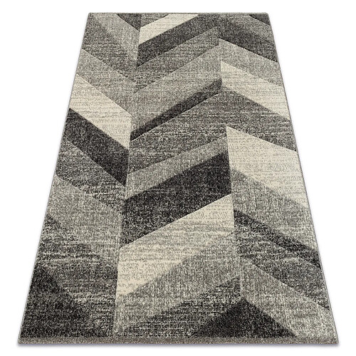 RUGSX Tapis FEEL 5673 16811 CHEVRON gris anthracite crème 180x270 cm