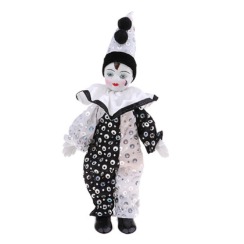 23cm Funny Polka Dots Clothes Clown Man Doll Décorations De Noël