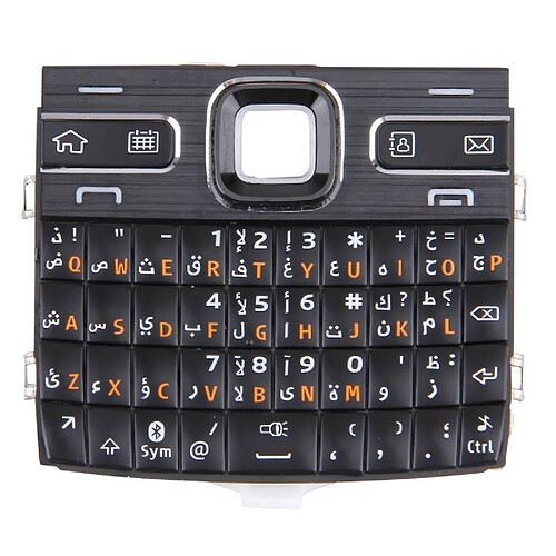 Wewoo Clavier noir pour Nokia E72 pièce détachée Claviers Mobile Phone remplacement du logement avec des boutons de menu / touches de presse