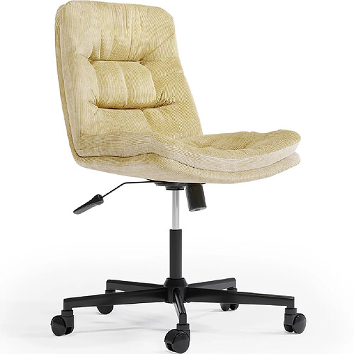 ICONIK INTERIOR Chaise de Bureau Rembourrée - Pivotante - Hera Jaune