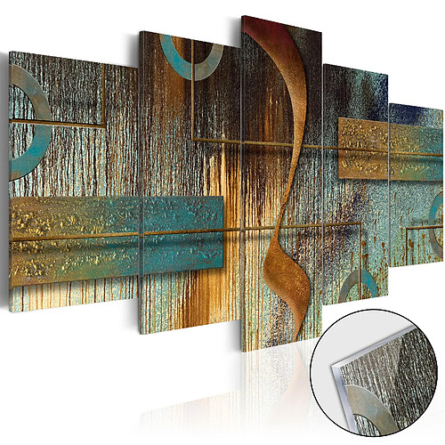 Decoshop26 Tableaux en verre acrylique décoration murale motif Note exotique 100x50 cm TVA110046