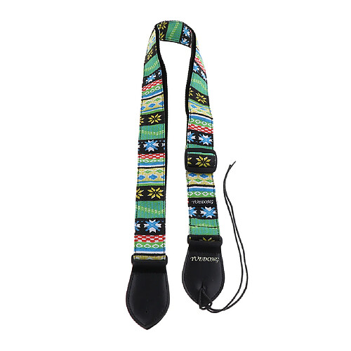 Ceinture en coton 1 pièce pour ukulélé Mini guitare rayure verte