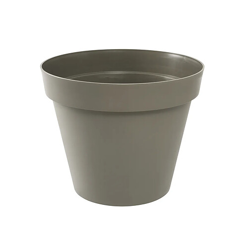 Pot de fleur rond Toscane Ø 40 x H.32 cm - Taupe - Eda