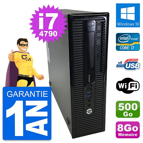 PC HP ProDesk 400 G1 SFF Intel i7-4790 RAM 8Go Disque Dur 500Go Windows 10 Wifi · Occasion