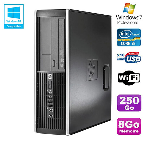 PC HP Elite 8300 SFF Core I5 3470 3.2GHz 8Go Disque 250Go Graveur USB3 Wifi W7 · Occasion