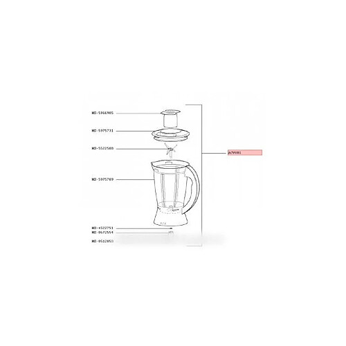 Bol complet de blender moulinex