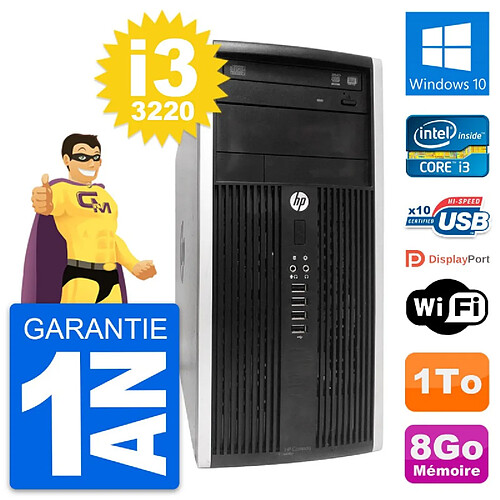 PC Tour HP Compaq Pro 6300 CMT Intel i3-3220 RAM 8Go Disque 1To Windows 10 Wifi · Occasion